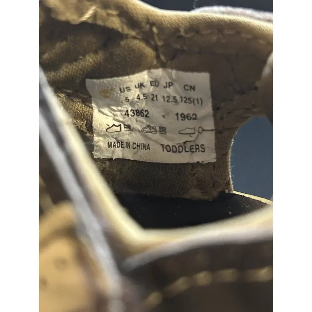 Timberland Mad River 2-Strap Brown Sandals‎ Toddler Shoes Size 5 Brown 43862